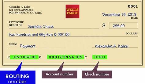 Wells Fargo My Routing Number | Examples and Forms