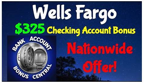 Wells Fargo $100 Checking Bonus – Nationwide – Direct Deposit Optional
