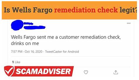 Wells Fargo Customer Remediation? : Scams