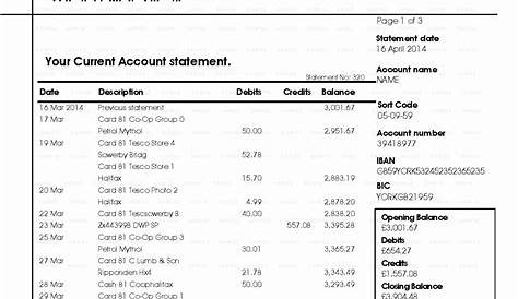 bank statements templates | Samples
