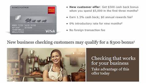 Wells Fargo $400 Bonus Promotion Checking Account Offer Code Get Cash Back