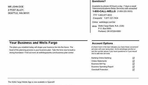 47 Best Of Wells Fargo Bank Statement Template in 2020 | Statement