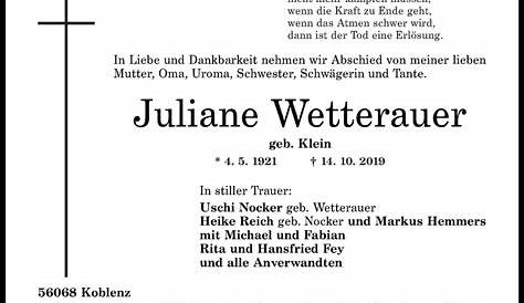 Traueranzeigen von Sabrina Walter | trauer.mittelhessen.de