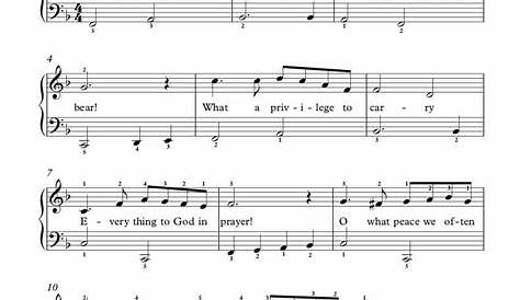 What A Friend We Have In Jesus Sheet Music Joseph M. Scriven Easy Piano