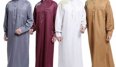 Muslim man abaya 2019 stand collar turkish Caftan robes islamic