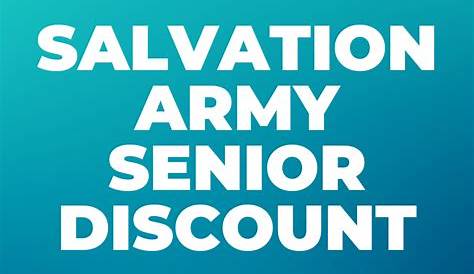 Senior Discount Salvation Army Army Military