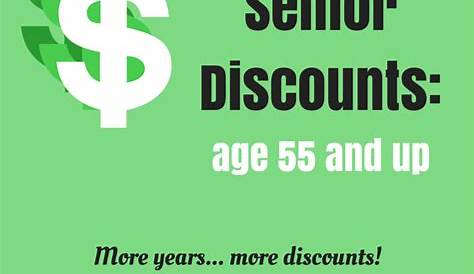 55+ Senior Discounts You Can Get At Age 55+ Frugal For Less