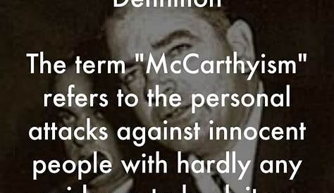 What is McCarthyism? Meaning and history of the term used by President
