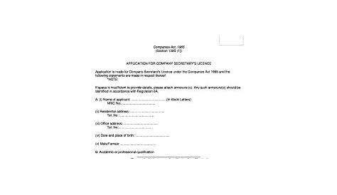 Section 58 & 236 - Page 1 of 2 COMPANIES ACT 2016 Section 58 & 236(2