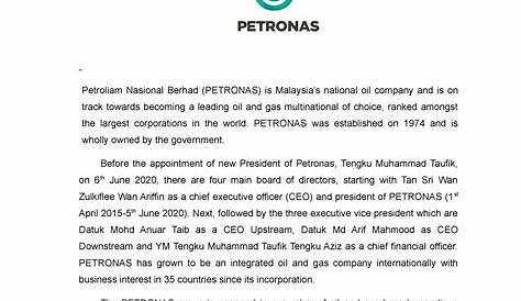 Assignment MGT (PETRONAS).docx - INTRODUCTION PETRONAS is a short form