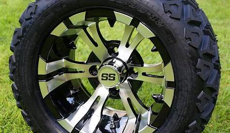 Golf Cart Wheels and Tires - 10" Black Steel - Set of 4 | eBay