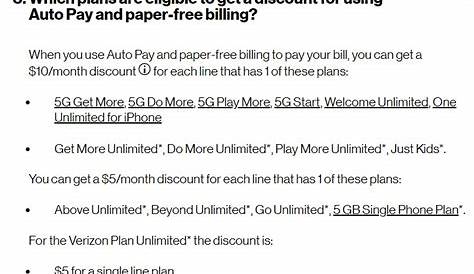 Verizon discounts prepaid unlimited plan to 65 when you set up autopay