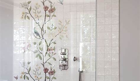 Black and White Bathroom Design with Floral Wallpaper | Floral bathroom