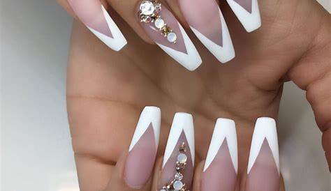 White French Tip Coffin Nails 43 Chic Ways To Wear Stayglam