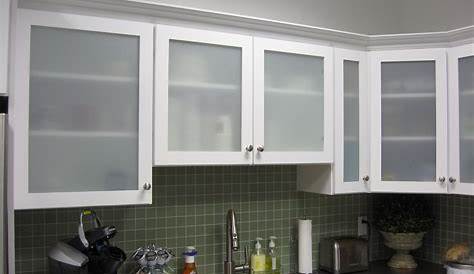 White Frosted Glass Kitchen Cabinet Doors Stylish