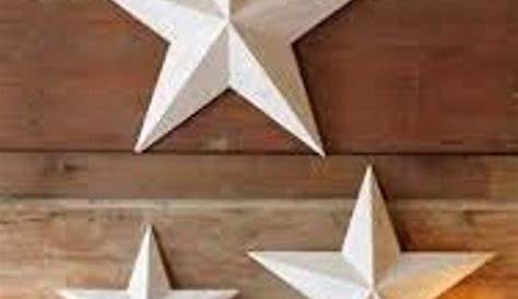 Darice Product Mixed Media White Star Wall Decor: 20.25 inches | Stars