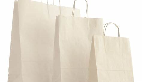 Flat handle paper bags, brown - novapack