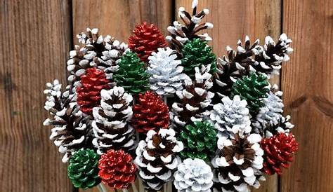 White Pine Cone Christmas Decorations