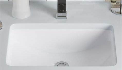 White Rectangular Undermount Bathroom Sink | Undermount bathroom sink