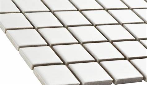 White Square Tiles - Matt White Mosaic Wall & Floor Tile