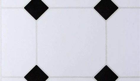 White Vinyl Floor Tiles Self Adhesive Black Checkered Stick ing