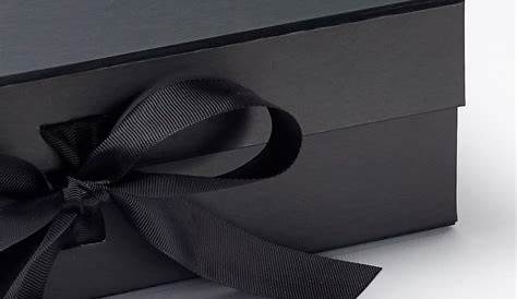 Wholesale Black Large Gift Boxes and Packaging with Ribbon Foldabox