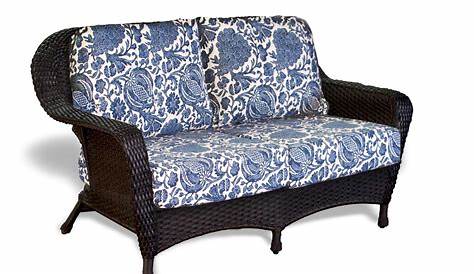 Resin Wicker Patio Loveseat Cushion and Pillows by Jeco - Walmart.com