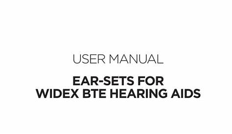CIB323_Earsets for Widex BTE User Instruction Booklet_0418 by Widex