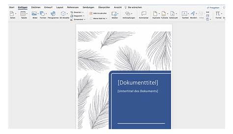 So erstellen Sie ein Deckblatt in Microsoft Word Online - Moyens I/O