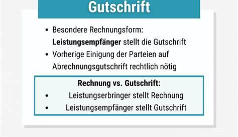 Gutschrift | kostenlose Vorlage herunterladen + Erklärung