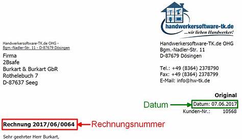 Rechnungsnummer fortlaufend erstellen + Word & Beispiel