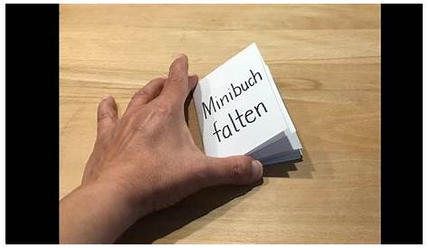 Faltanleitung für Minibücher – Unterrichtsmaterial im Fach Kunst