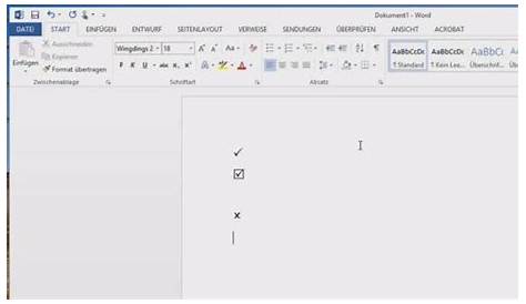 Alle Arten einen Haken in Excel einzufügen - digitalneu