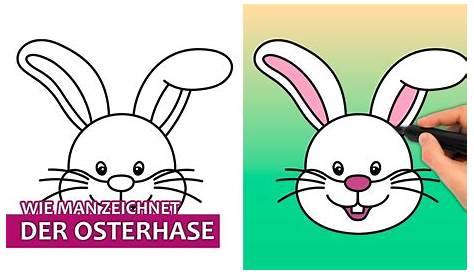 Osterhasenbild Tutorial: Ein Kaninchen (Hase) malen. Zeichnen lernen