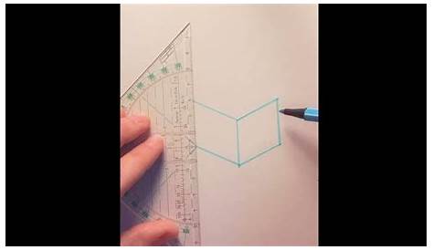 Schrägbild Würfel - wie konstruiere ich/ wie zeichne ich einen Würfel