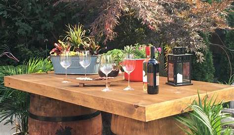 Rustic Wine Barrel Table DIY - La Crema