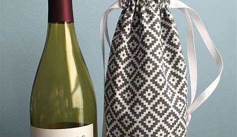 Wine Bottle Gift Bag - Free Pattern and HTV