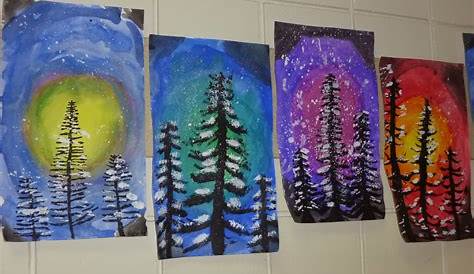 Winter Village Elementary Art inspired by Grandma Moses Art Teacher