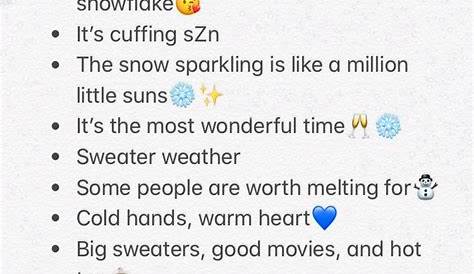 Winter Captions On Instagram