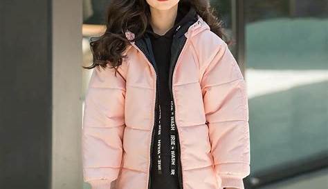 Winter Coats Teenager Fashion Girls Coat Long Sleeve Section Of The New