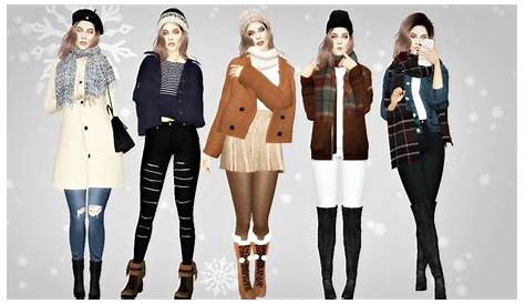 Winter Outfits The Sims 4 Cc