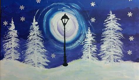 Winter Painting Ideas Oil Pastel