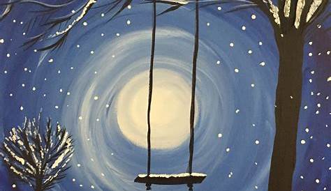 Winter Painting Ideas On Canvas For Beginners