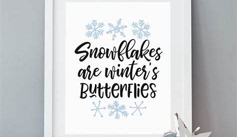 Wall Decor Winter Words Blizzards Snow Wall Sticker Quotes Vinyl Decals