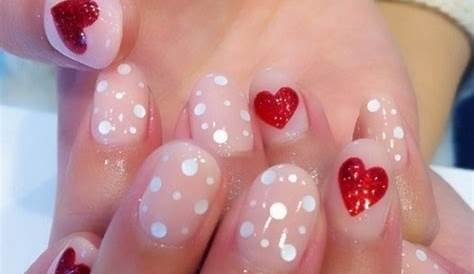 Winter Valentine Nails