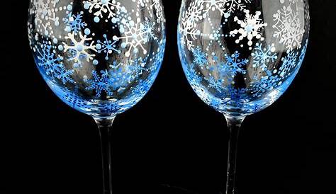 Winter Wine Glass Painting Ideas