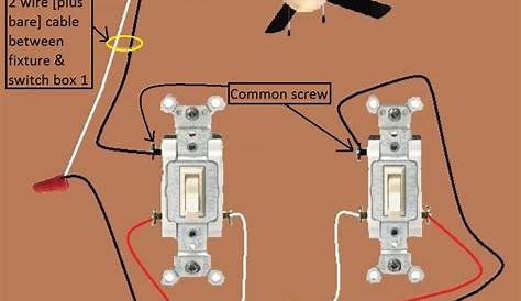 Wiring a ceiling fan with light two wires notedas