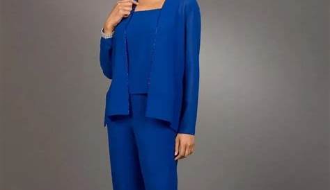 Le Suit NEW Navy Blue Womens Size 18W Plus Two-Button Pant Suit