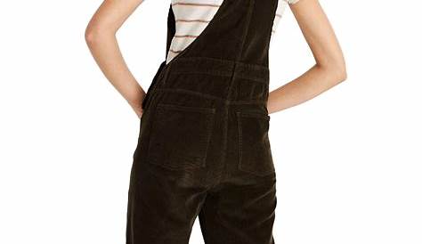 SKY AND SPARROW Corduroy Olive Womens Overalls - OLIVE - 334761531