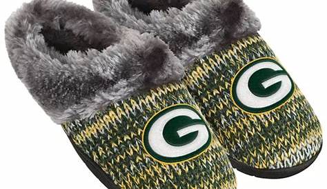 Green Bay Packers Women's Colorblock Fur Slide Slippers
